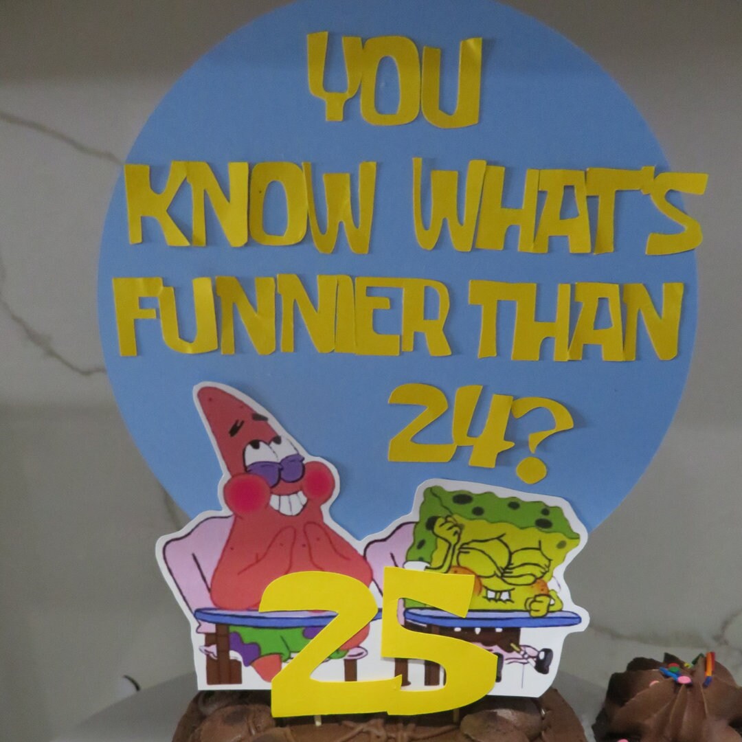 SpongeBob-inspired custom cake topper